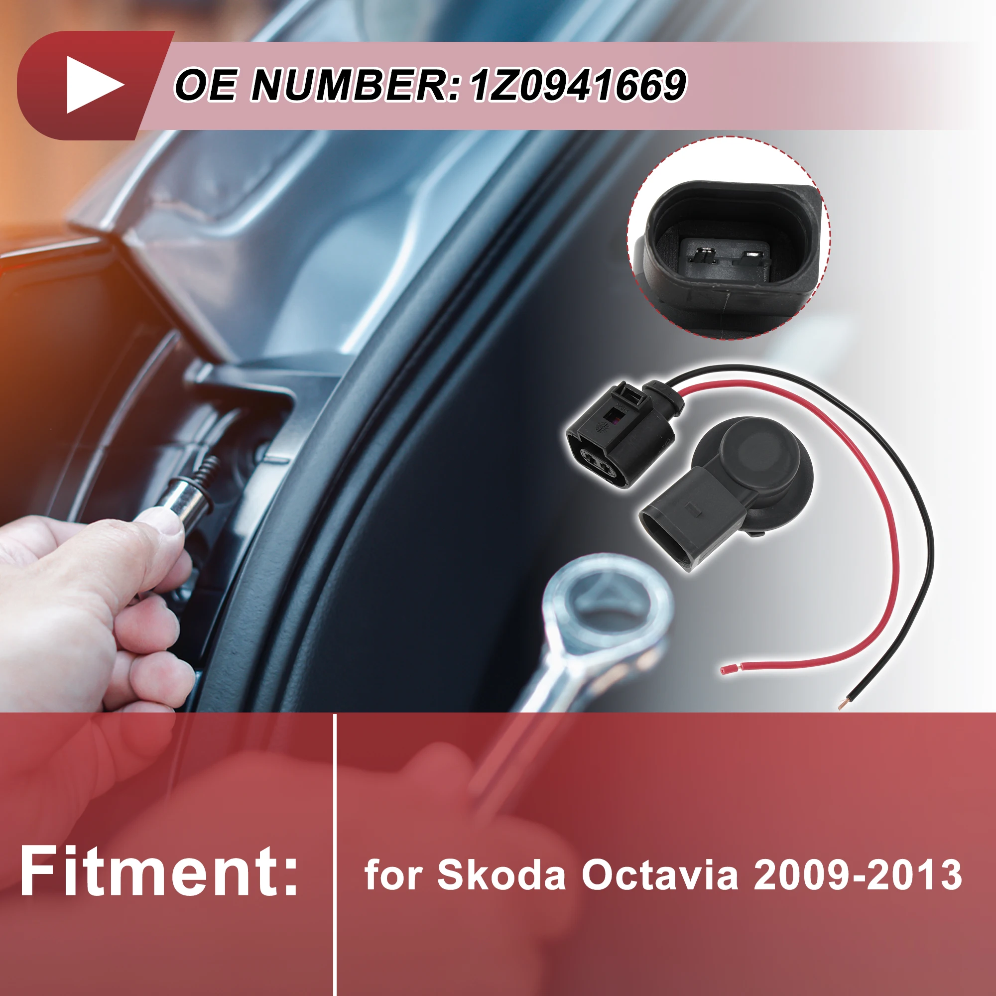 

Комплект UXCELL, розетка дневных ходовых огней DRL для Skoda Octavia 09-13 No.1Z0941669