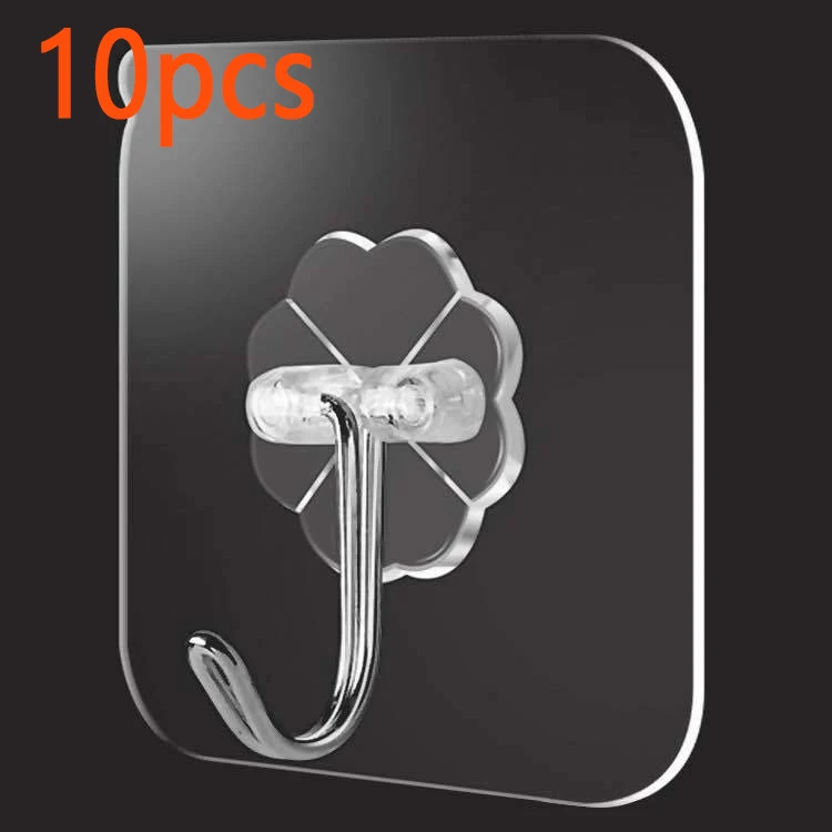 

Прозрачные самоклеящиеся крючки PGY, 10 штук