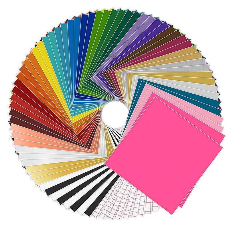 

Permanent Vinyl 65 Matte Permanent Adhesive Vinyl Sheets & 10Transfer Paper For Home Decoration,Mug, Cup, Windows