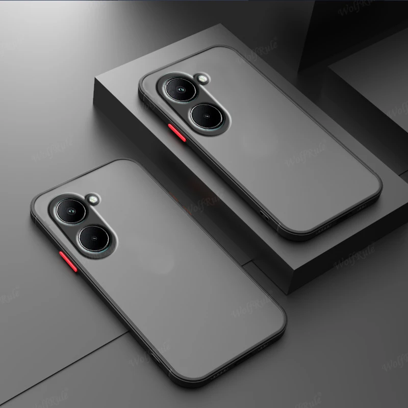 For Cover OPPO Realme C33 Case For Realme C33 Capas Shockproof Phone Bumper Back Translucent Matte Cover For Realme C33 Fundas