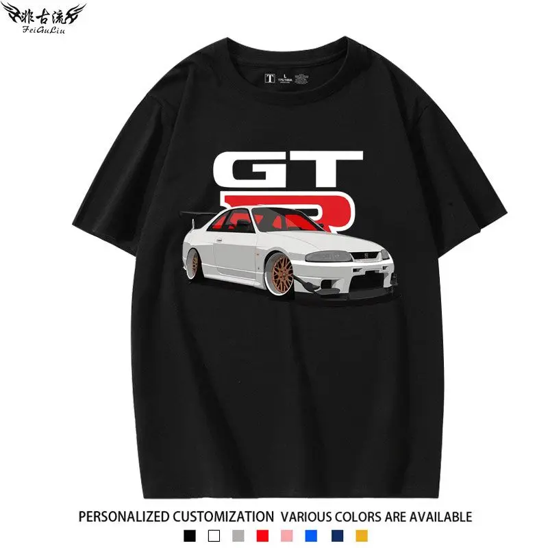 Высококачественная хлопковая летняя футболка с коротким рукавом в виде