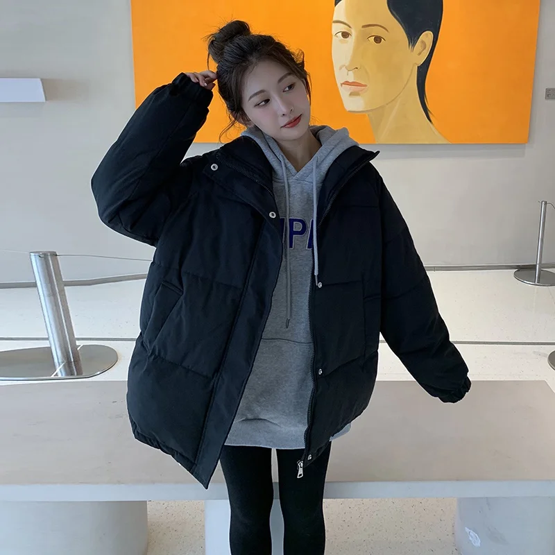 Winter Jacket Women's Thick Warm Down Cotton Jacket Parker Coat Women's Casual Loose Korean 2021 New Short Winter Women's Jacket