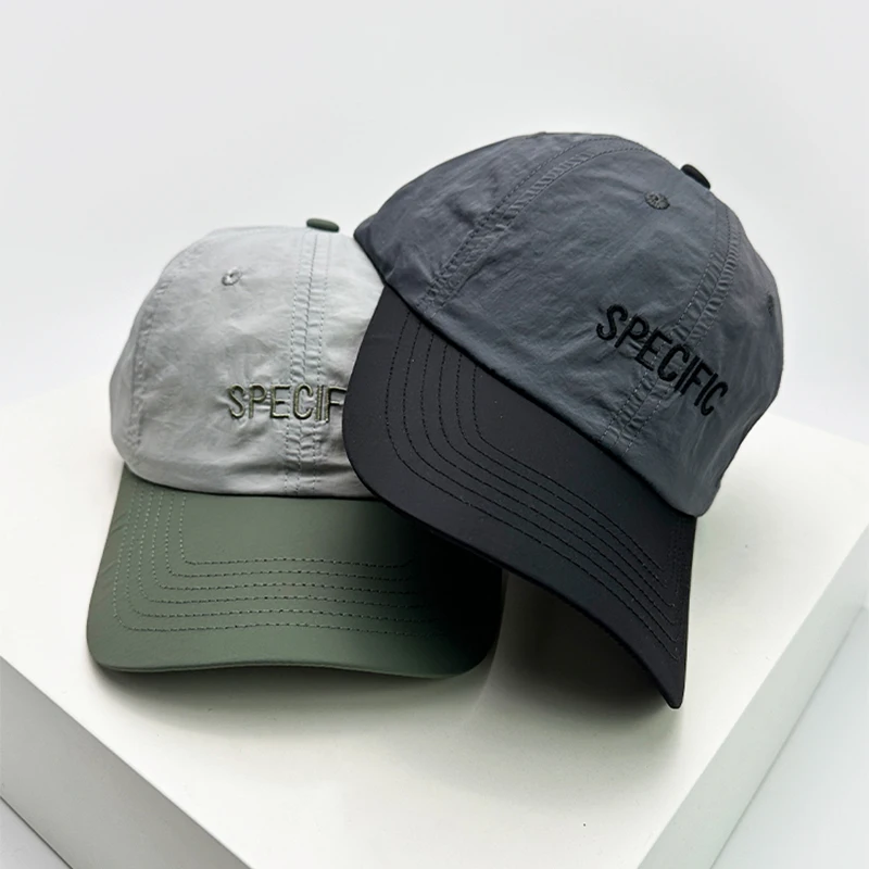 Новинка мужская и женская быстросохнущая бейсболка с цветными блоками надписями