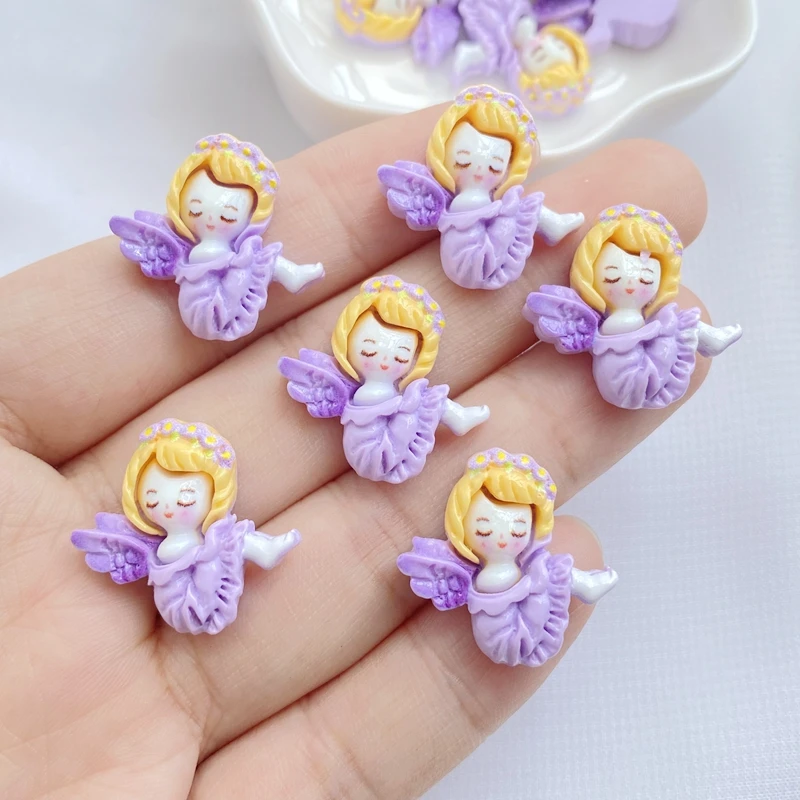 10/20 шт. Hars Kawaii мультфильм Engel Meisje Flatback Steen Interieur Bruges Fee Beeldje Plakboek Diy Accessoires Ambachten