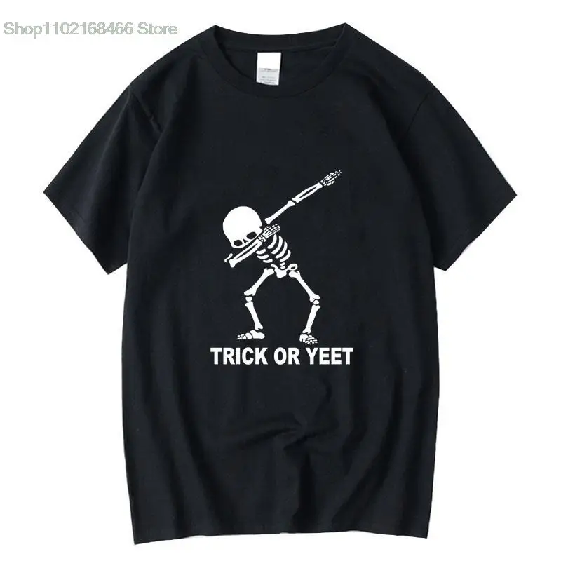 

Men's T-shirt 100% cotton casual Funny skull Design Print loose o-neck cool t shirt for men cool t-shirt male tees tops