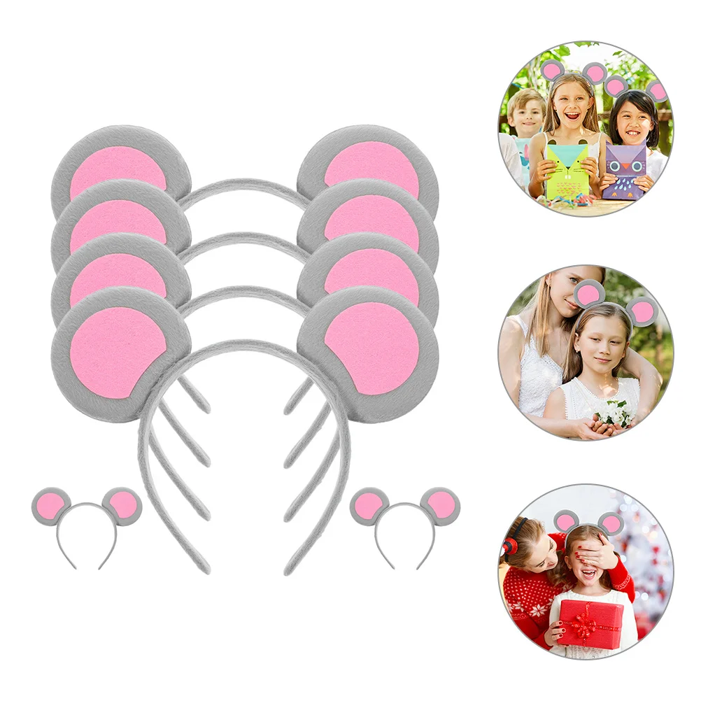 

6 Pcs Clothing Animal Ear Headband Women's Outfit Mouse Headdress Fabric Girls Headbands