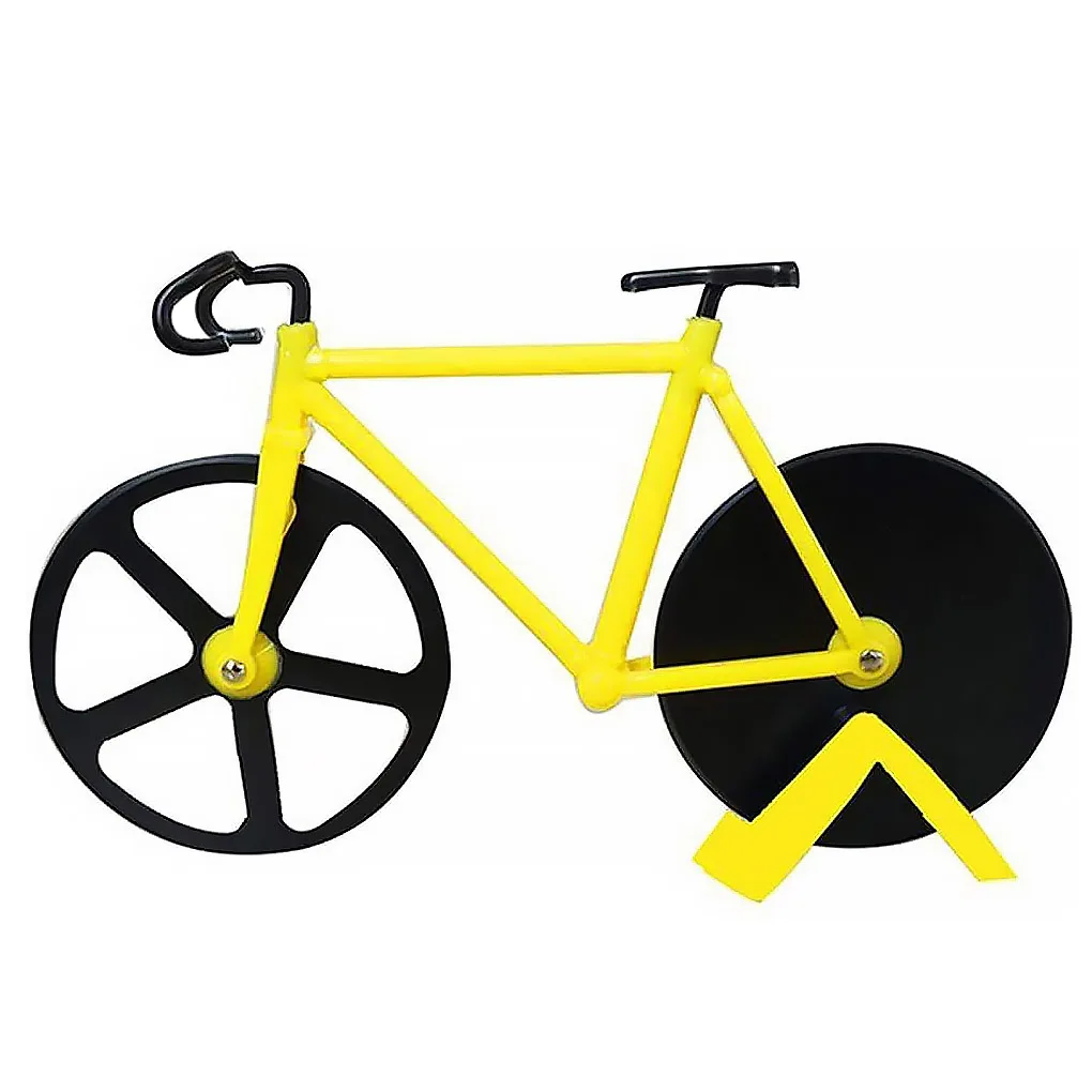 

Bike Pizza Cutter Knives Non-Stick Two-Wheel Bicycle Shape Pizza Cutting Knife With Holder Stainless Steel Pizza Tool Kitchen