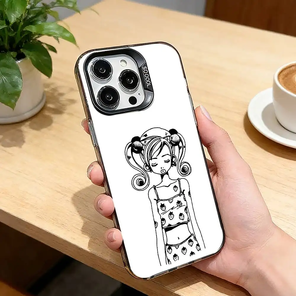 Фото Чехол для телефона с милой девушкой М-Микако Куда для iPhone 17, 16, 15, 14, 13, 12, 11 Plus, Pro Max, XS, цветной, с серебряным покрытием внутри №2