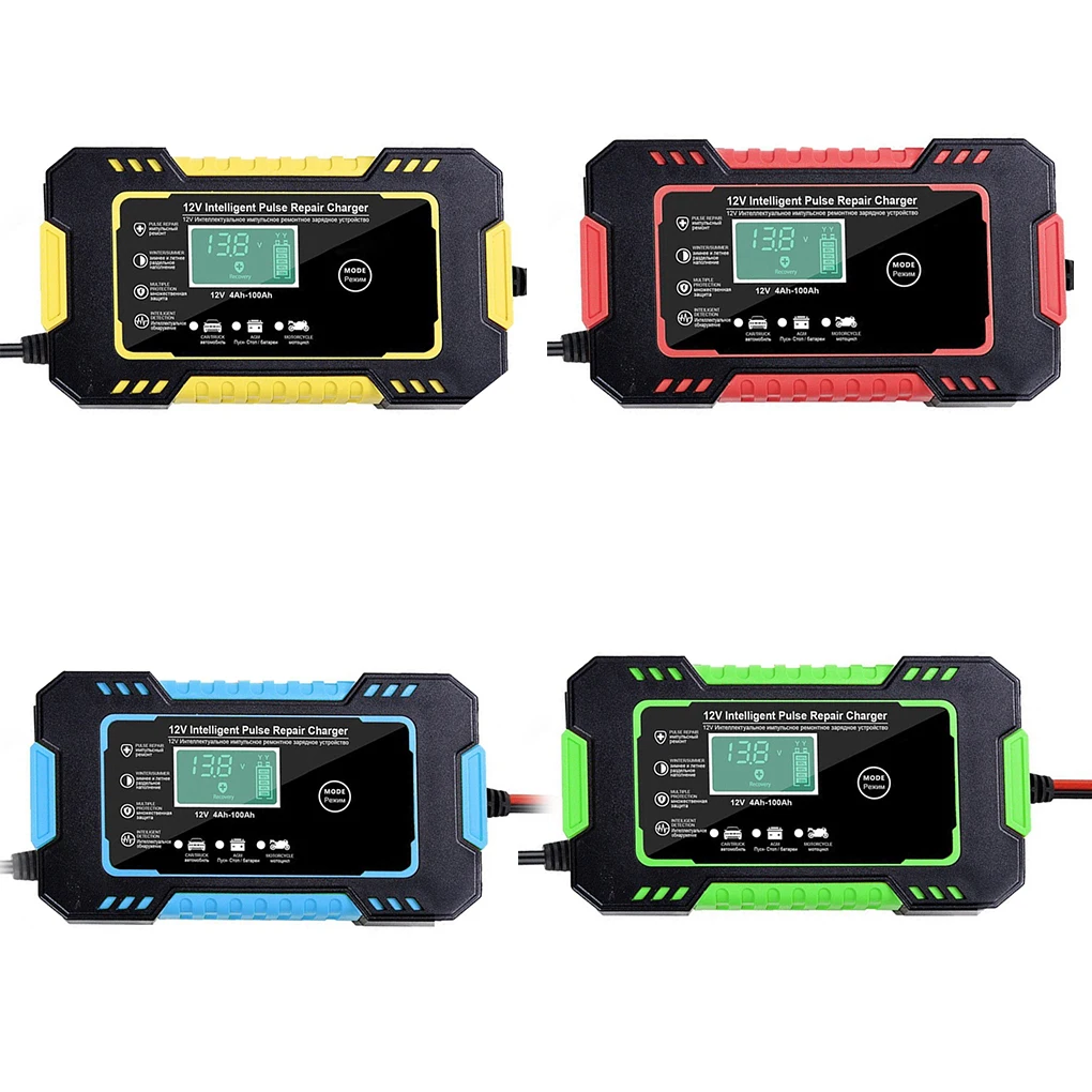 

Автомобильное зарядное устройство для аккумулятора мотоцикла, 12 В, с ЖК-дисплеем