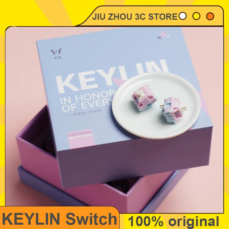 Фото Keygeek YG Keylin Switch Линейный переключатель Mx Механическая ось клавиатуры JJK Switch HIFI ПК Игровая клавиатура Пользовательский 5-контактный переключатель Подарки №1