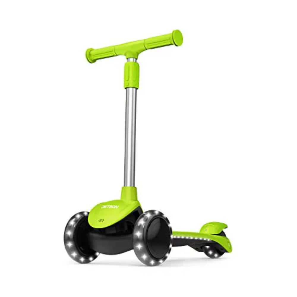 

3 Wheel Light-Up Kick Scooter - Max Grip Light up Deck and PVC Wheels- Adjustable Height Ages 3+ scooters scooter for kids