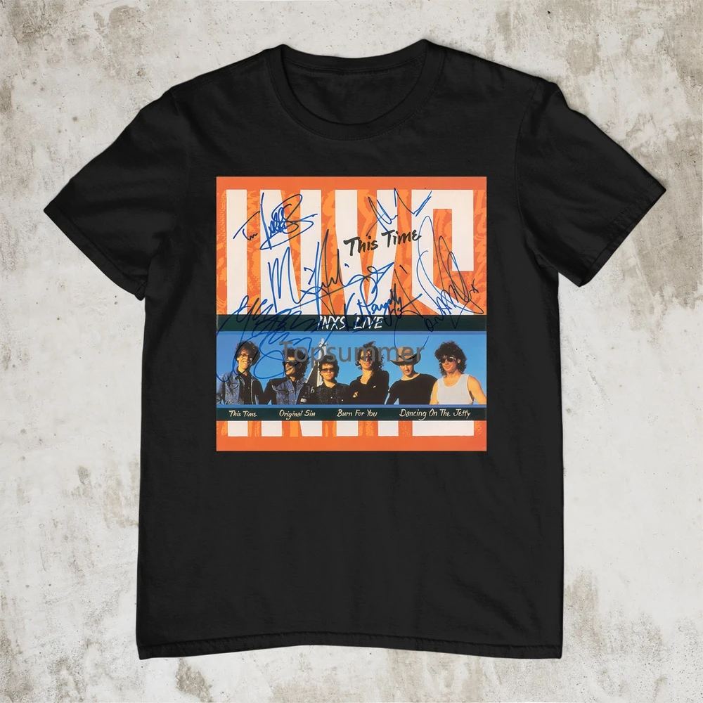 

Inxs Band This Time Signature T-Shirt Black Unisex Tee S To 5Xl 1F838