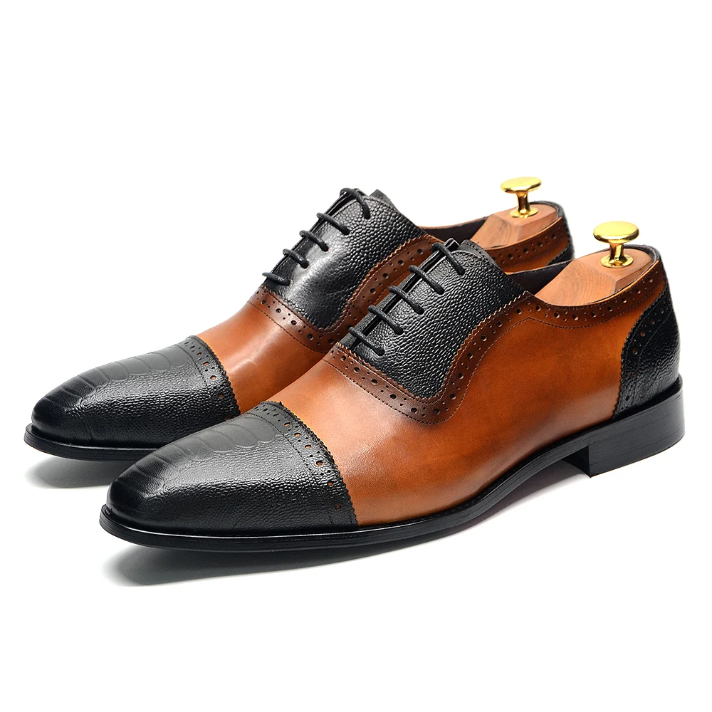 Классические свадебные туфли в европейском стиле для мужчин Натуральная Воловья
