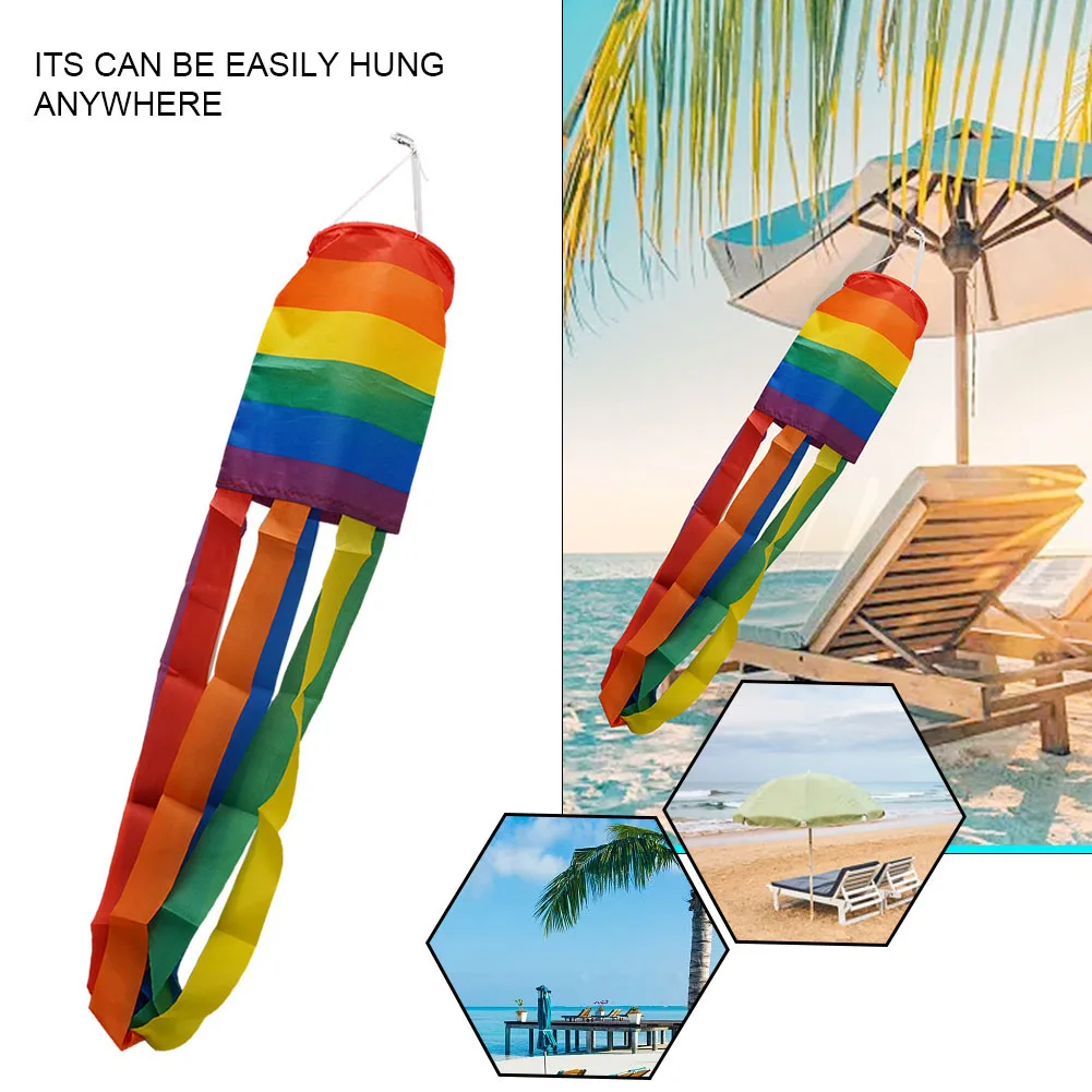 

Rainbow Windsock Wind Pipe Flag Hanging Rainbow Flags Garden Outdoor Banner Wedding Decor Birthday Party Decor Supplies