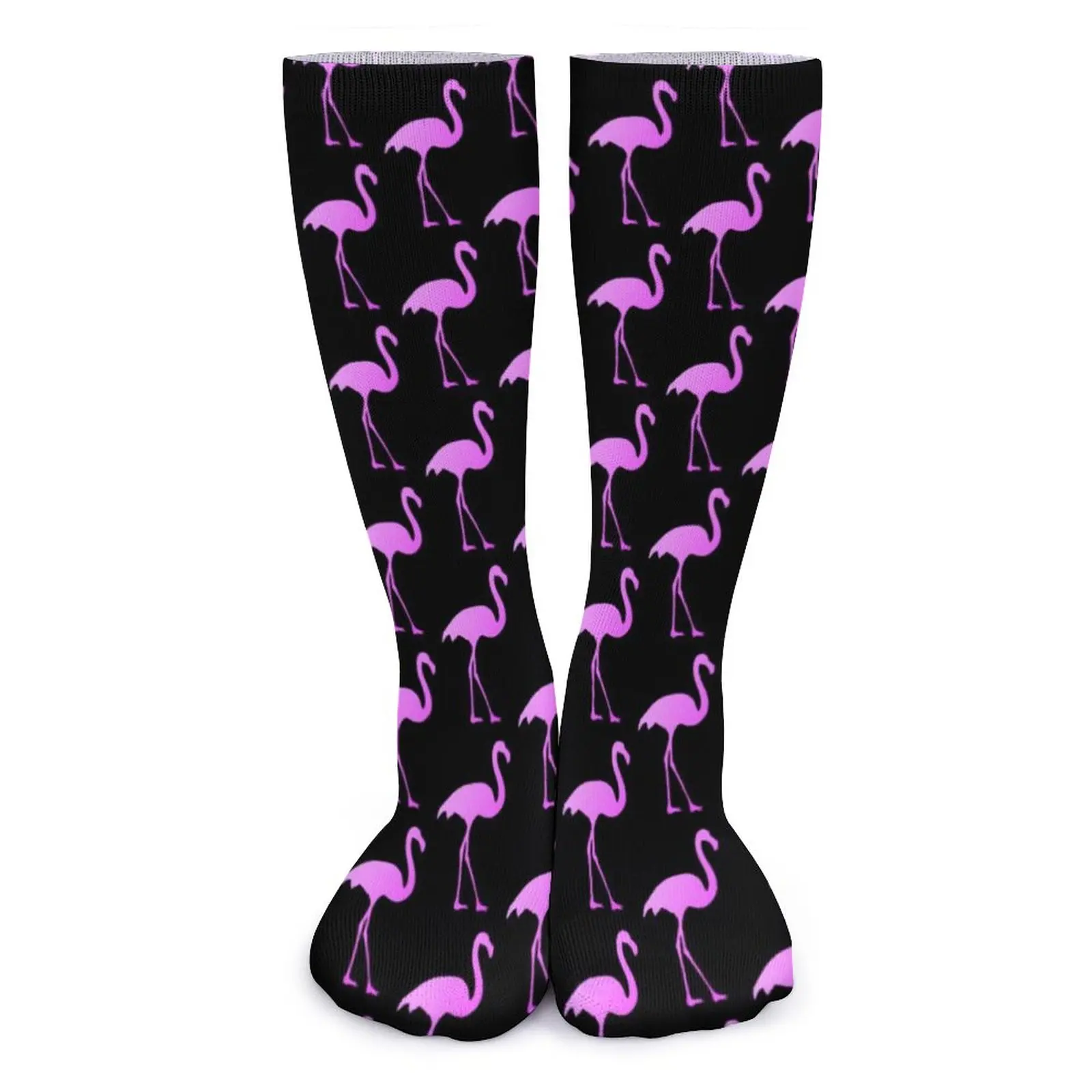 

Носки с принтом птиц розовые Фламинго Модные осенние чулки Нескользящие женские и мужские носки, мягкие носки с графическим рисунком для улицы