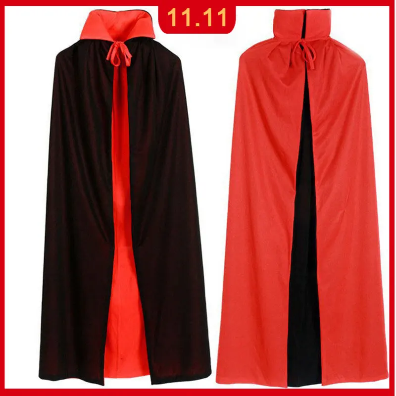 

Накидка вампира с капюшоном и воротником-стойкой