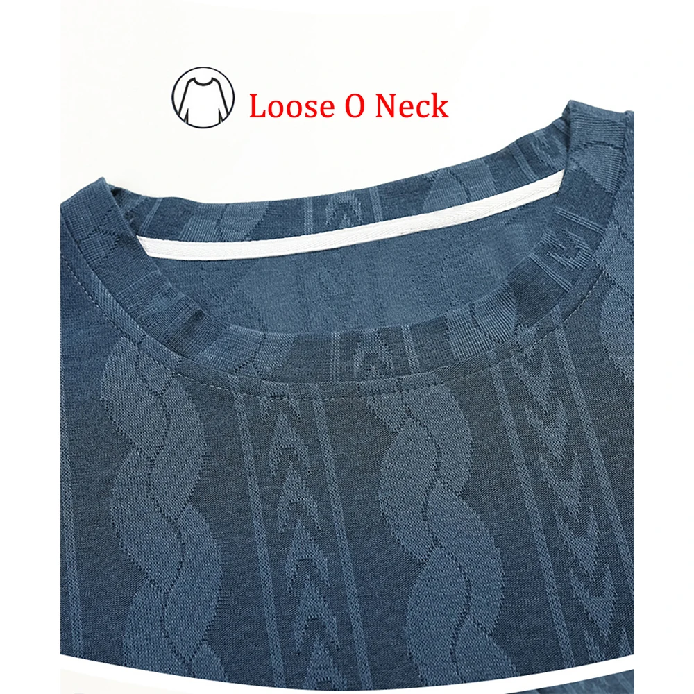 Silkly Cotton Pajamas Man Trendyol Pajama Sets Solid Striped Sleepwear Loose O Neck With Shorts Cotton Breathable pijama hombre