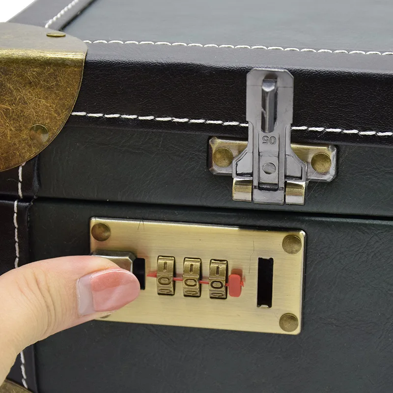 Барберский инструмент Пароль Металлический ящик Салон аксессуары для парикмахерских Переноска гребня Сумка-держатель Путешественник Мода Замок органайзер.