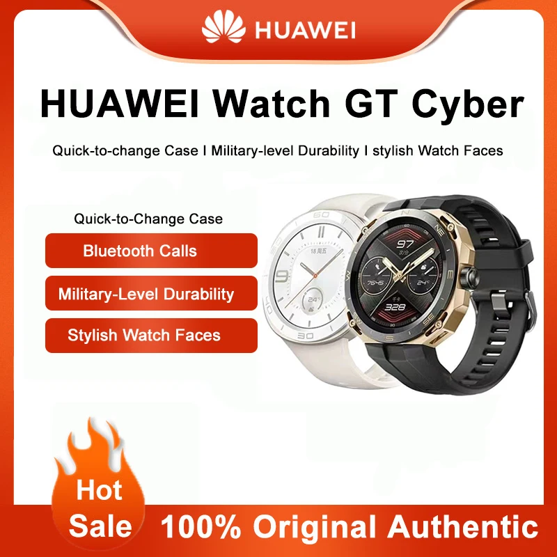 

Original HUAWEI WATCH GT Cyber SmartWatch Bluetooth Call Health Monitoring Waterproof Men Women Full Touch Screen Sport Bracelet