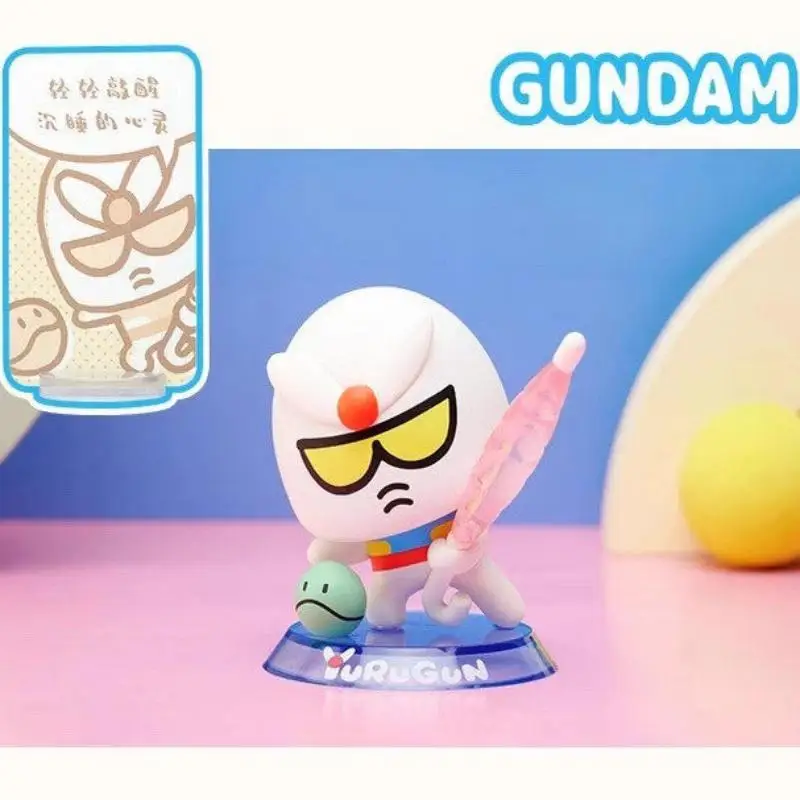 Фото Хит продаж: коллекционная фигурка-сюрприз Bandai Namco YuRuGun, единорог Q, милый QMSV, абстрактный модный дизайн, игрушка-модель, украшение, подарок-сюрприз №1