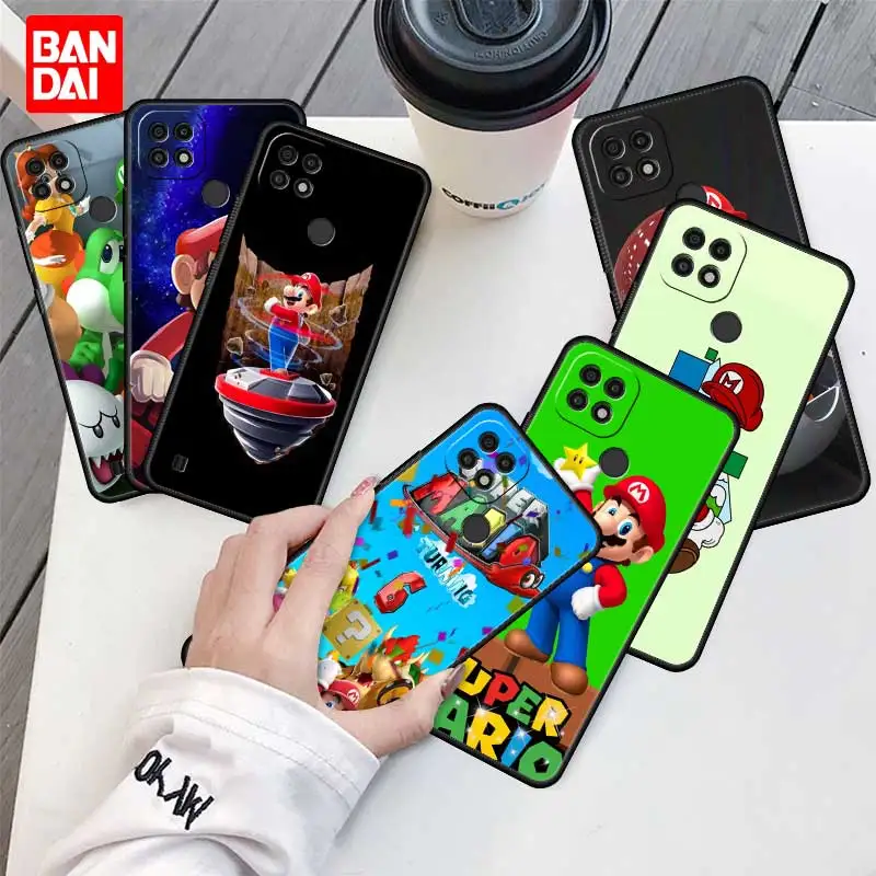

Phone Case for Oppo Realme C21 C21Y C25 C15 C11 C3 C20 5 6 7 8 5i 6i 7i 8Pro Narzo30A Protection Full Super Mario Game Cute