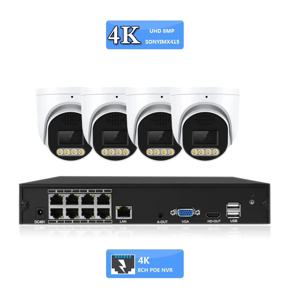 

C-RU Seetong 4K 8MP IP видеонаблюдение система Lyvnal 8CH