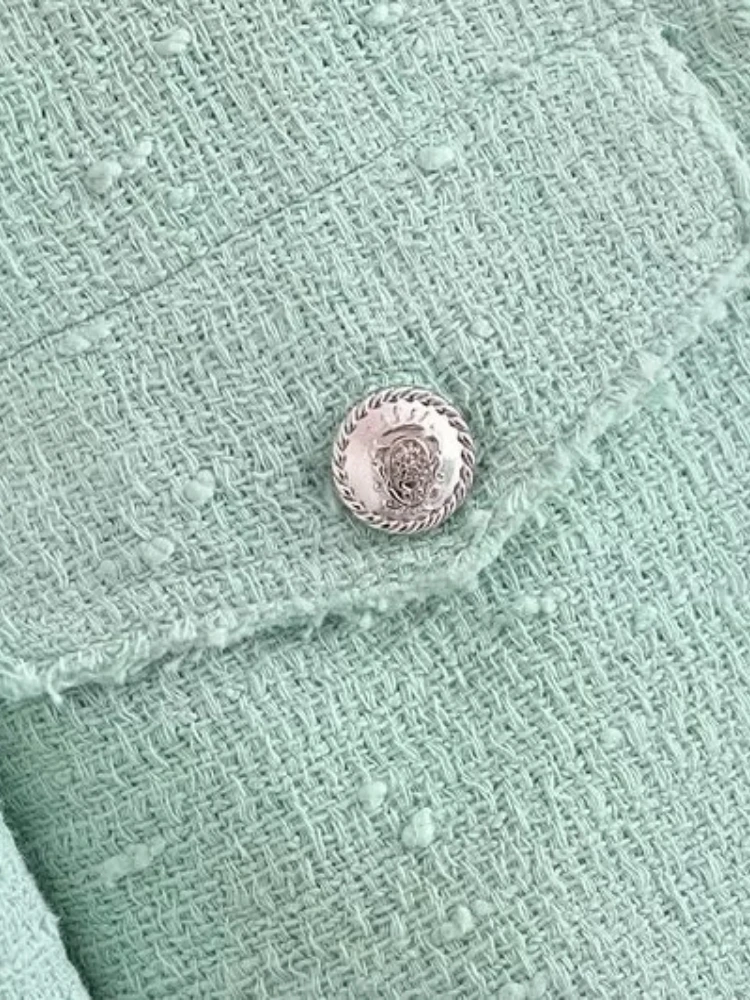 Пиджак BBWM женский короткий модный элегантный Однобортный блейзер с длинным