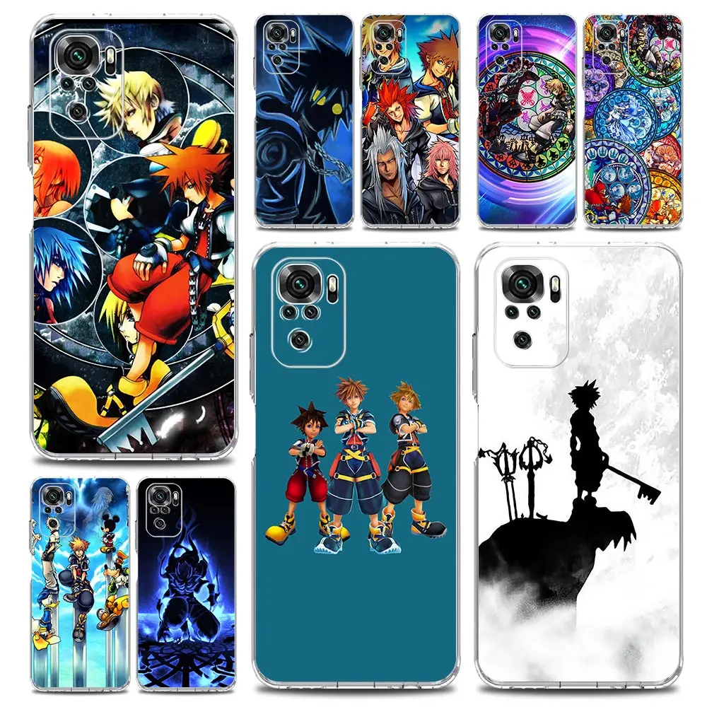 

Kingdom Hearts Anime Phone Case For Xiaomi Redmi Note 11 9S 9 8 10 Pro 7 8T 9C 9A 8A K40 Pro 11T 5G Silicone Clear Cover Coque