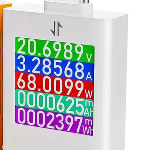 Фото Тестер напряжения и тока Type-C/USB для зарядных устройств, измеритель емкости для мобильных телефонов и ноутбуков, протектор для быстрой зарядки №4