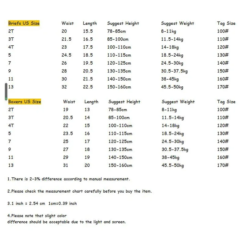 2 шт. Детские хлопковые трусы-боксеры
