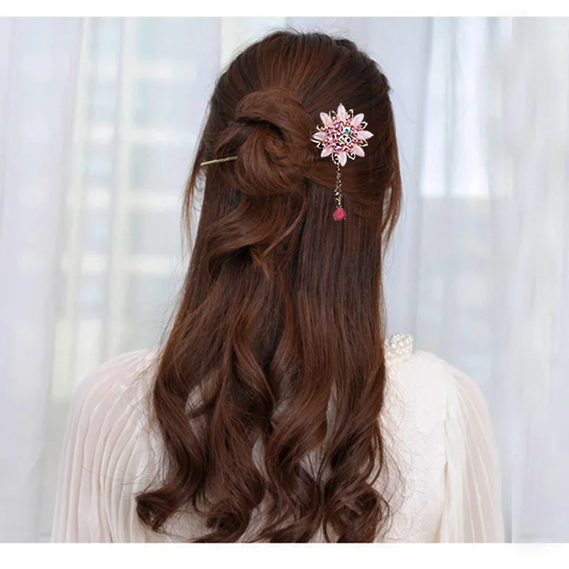 

Vintage Tassel Hair Sticks Hairpins for Women Retro Disk Hairsticks Chinese Japanese Hair Chopsticks Fashion Headdress Jewelry