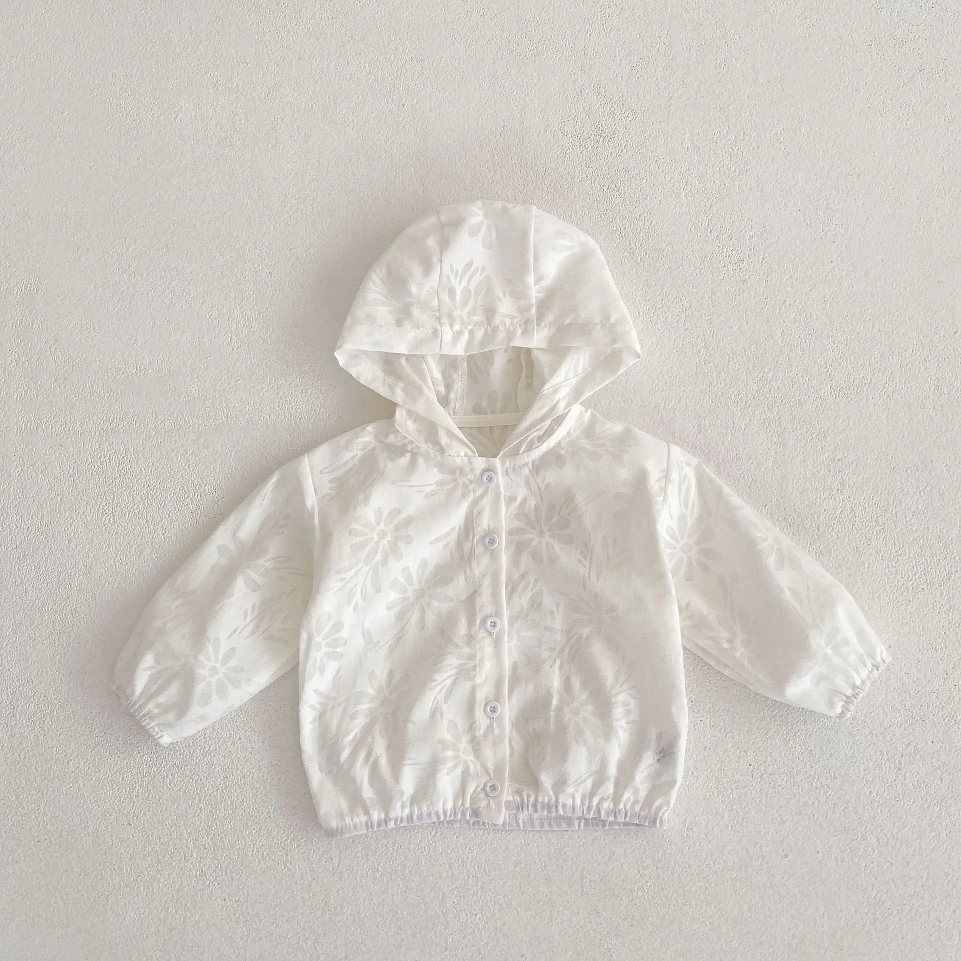 2023 New In Summer Pretty Infant Patterned Cardigan Full Sleeve Hooded Kids Baby Children Grls Sunscreen Shirt Thin Coat Jacket images - 6