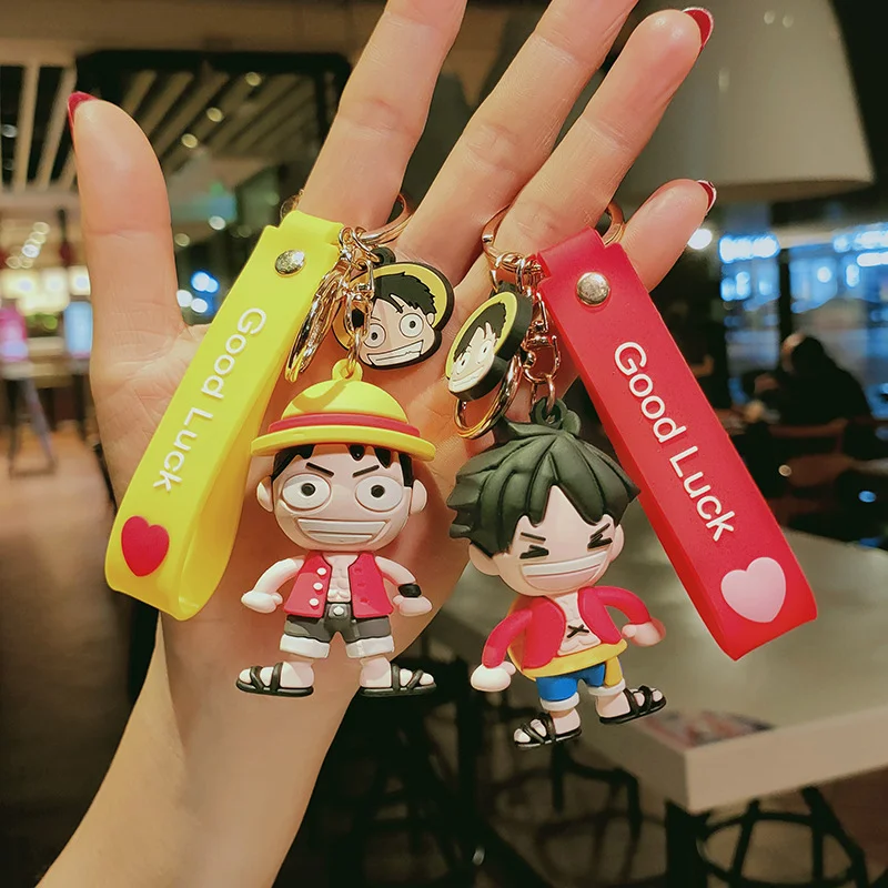 

2022 New One Piece Anime Figure Lovely Monkey D Luffy Keychains Anime Mini Figure Model Pendant Bag Children Birthday Toys Gifts
