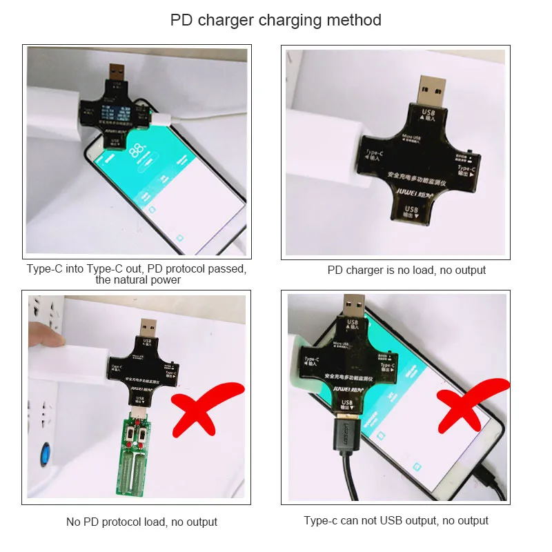 Цифровой вольтметр Type-C/USB тестер измерительное напряжение ток умный Амперметр