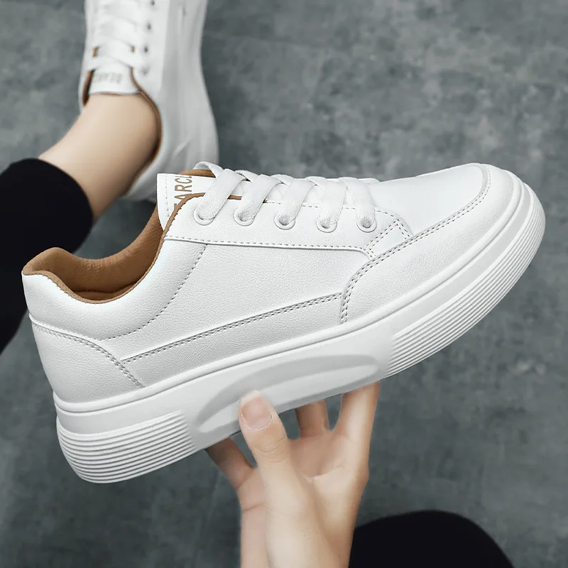 HKAZ-S New Thick Sole Small White Women's Shoes Simple Fashion Casual Comfortable Round Toe Outdoor Seasonal Trend on Discount