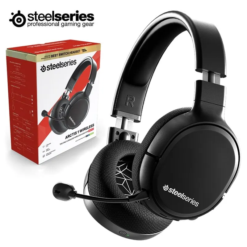

SteelSeries ARCTİS 1 Wireless ClearCast 4-in-1 Wireless gaming Headset with noise Canceling Headphone for PC PS4 nintendo
