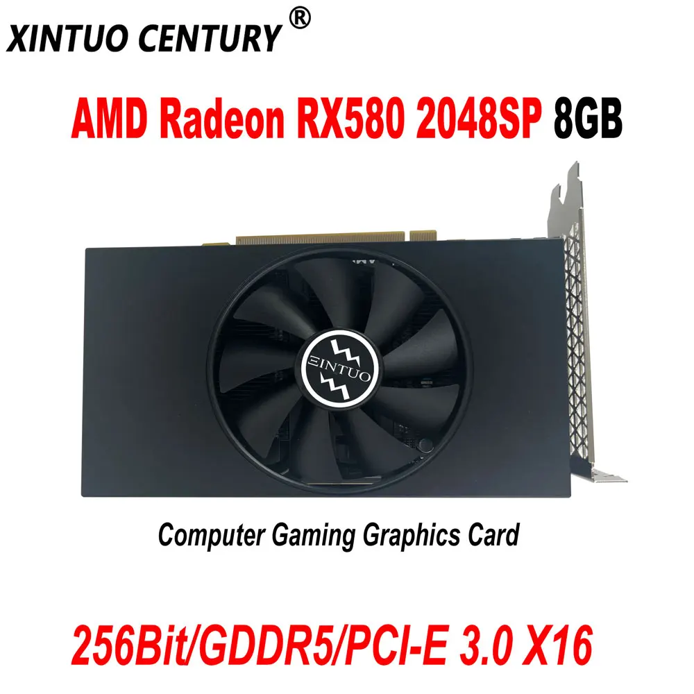 

Игровая видеокарта для AMD Radeon RX580, 8 Гб 2048SP, 256 бит GDDR5 6-контактный HDMI PCI-E 3,0 X16 RX 580 8G, игровой графический процессор для настольного ПК
