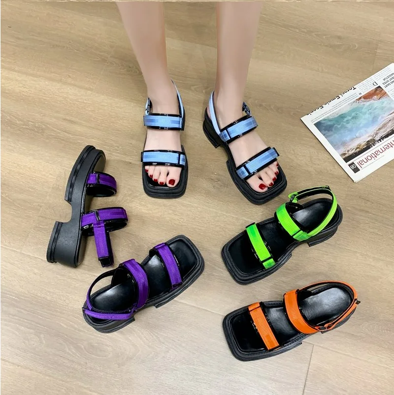 

2022 NEW Sports Sandals Summer Versatile Velcro Sports Thick Soled Beach Shoes Sandals Female Style Shoes and Fashion Sandals