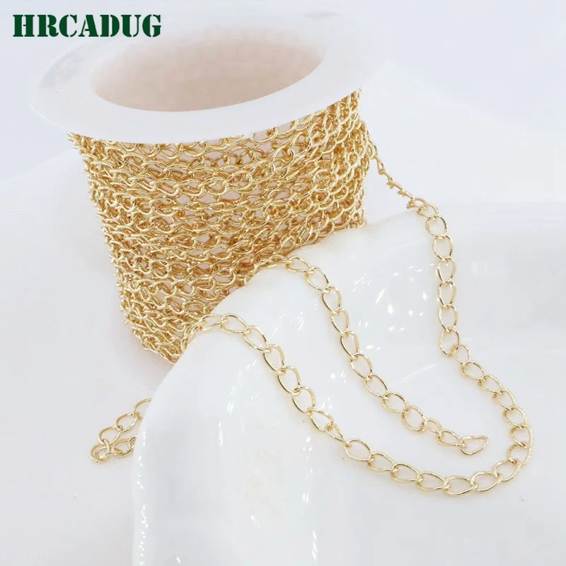 Fashion Luxury Jewelry Chain 18K Gold Plated Women's Necklace Bracelet Chains DIY Jewellery Making Supplies Tail Chain Component