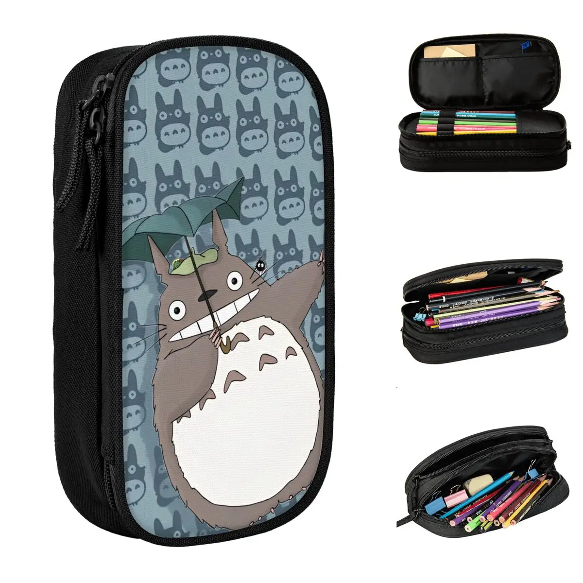 Модные пеналы в стиле аниме T-Totoros с листом лотоса милые героями мультфильмов Kawaii
