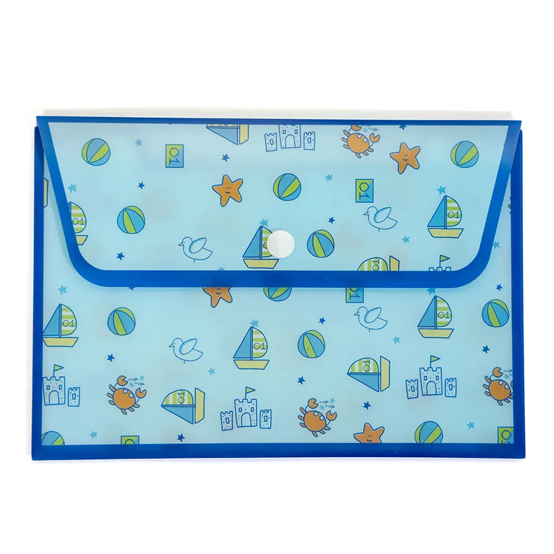 

6pcs A5 Cartoon File Folders Kawaii Document Bag Waterproof Stationery Scrapbook Bills Staff Filing Products Organizer 215*150mm