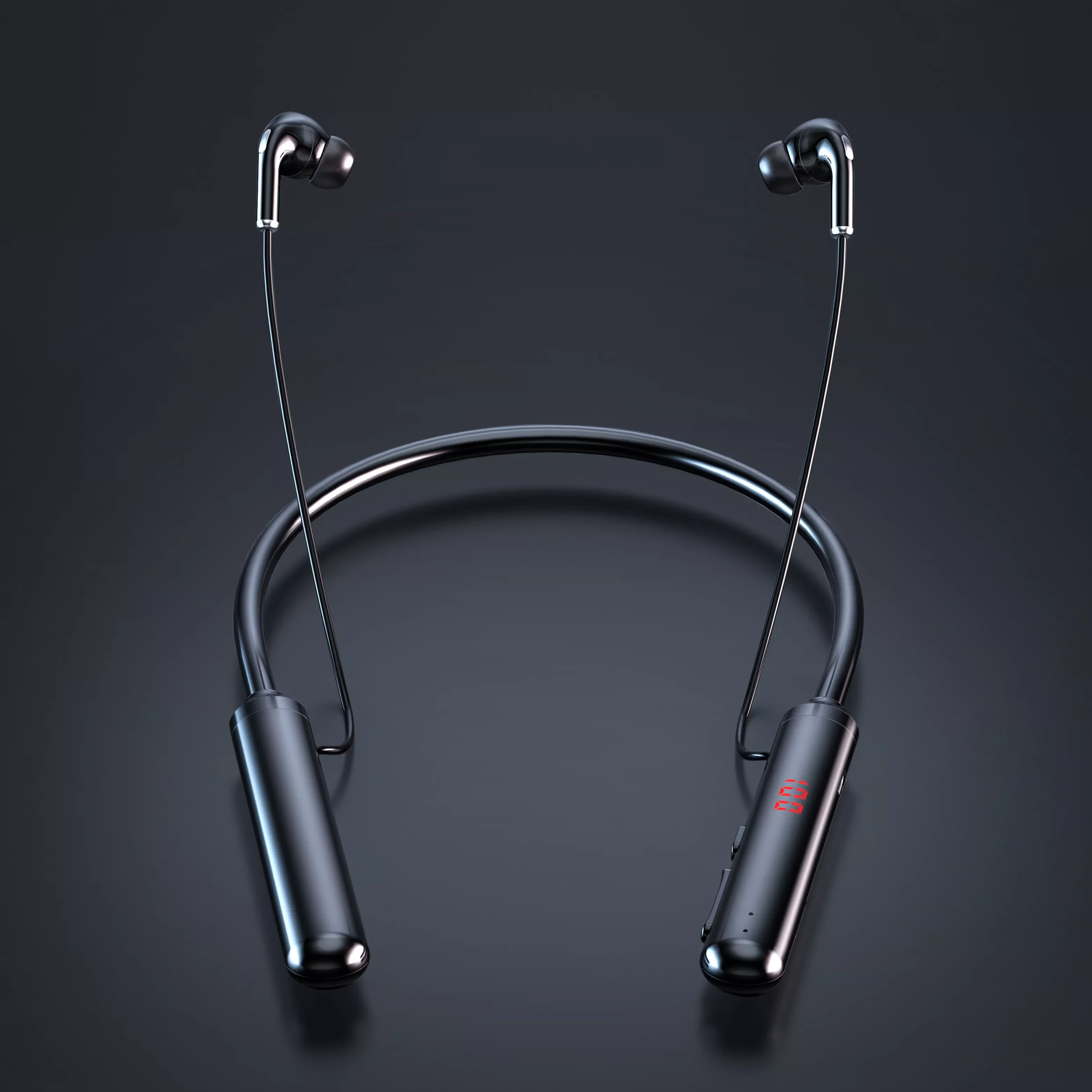

60 Hours Bluetooth 5.0 Headphones LED Display Sports Earbuds IPX5 Waterproof Hanging Neck Sports Headset For IOS Android Phone