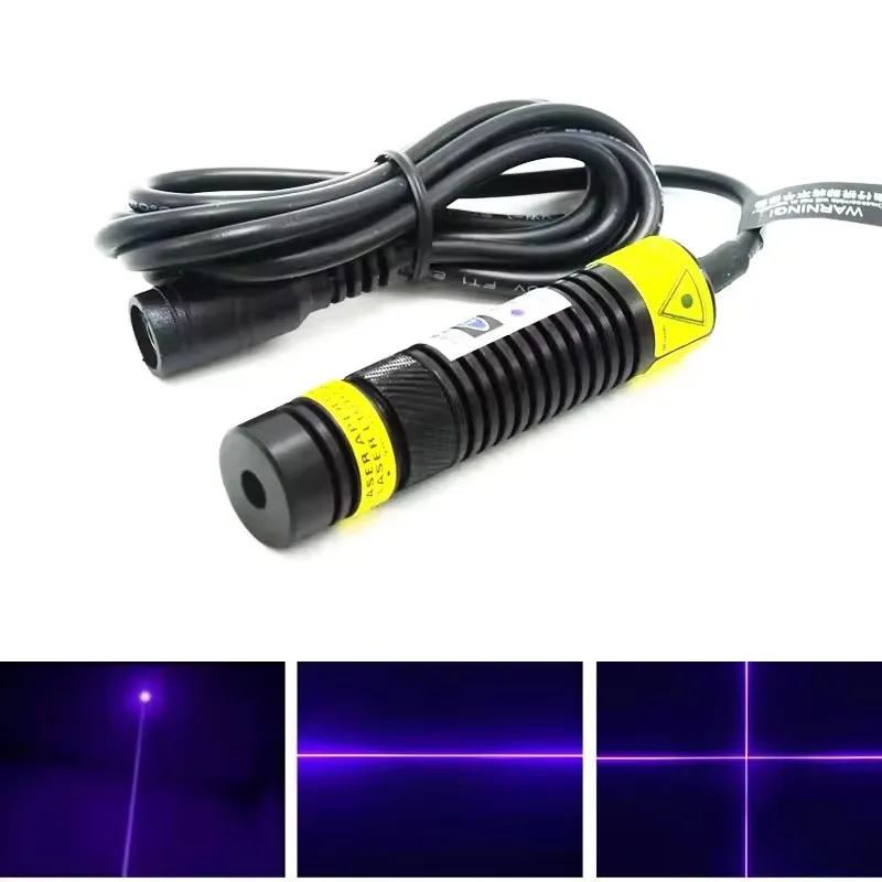 Лазерный модуль 405нм фиолетовый/синий точка/линия/крест DC5V