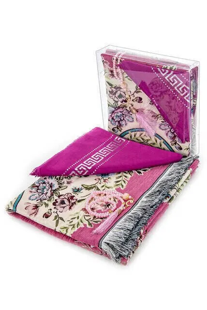 

IQRAH Ramazana Special Set 48-Prayer Rug-Shawl-Rosary-Boxed