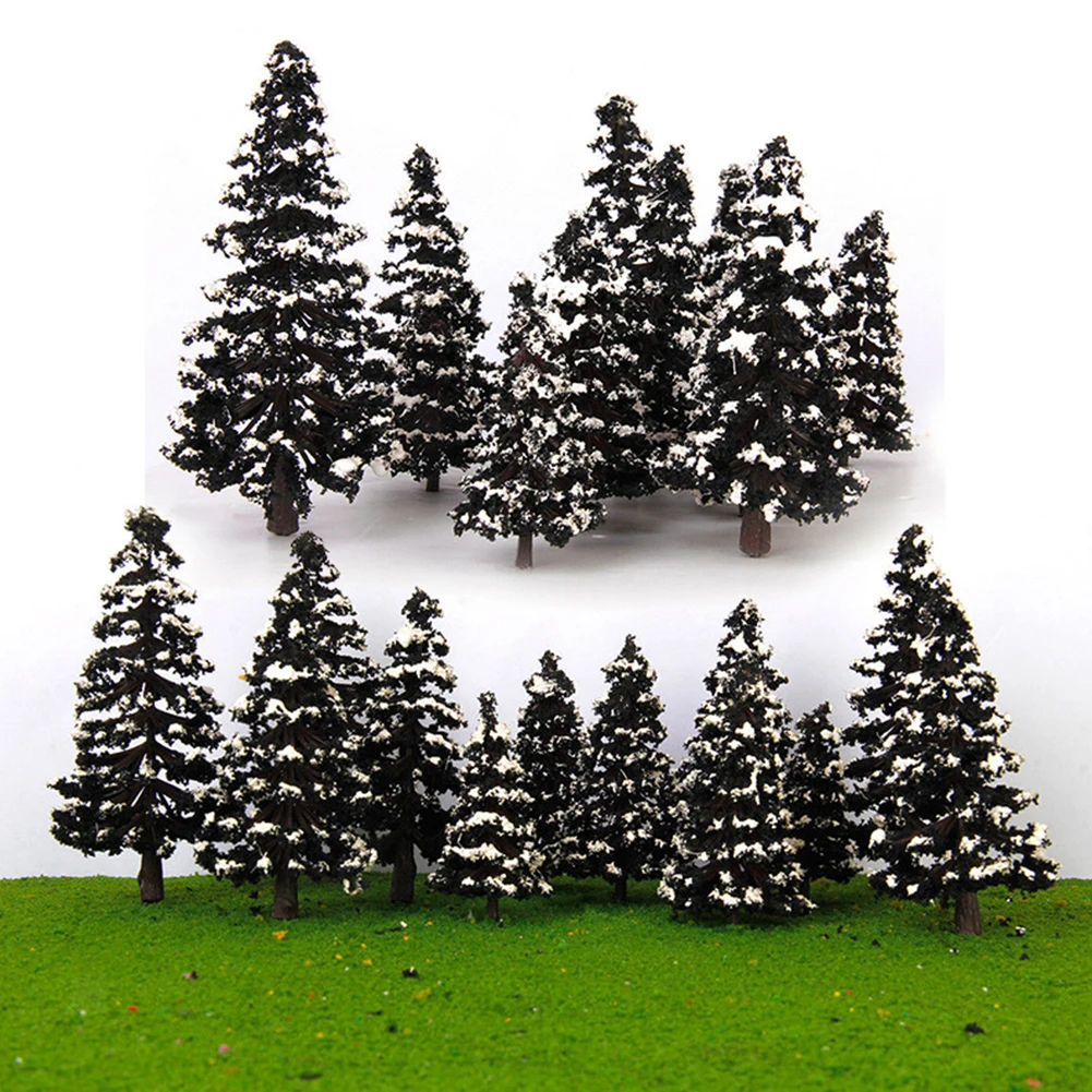 

30 Pcs Model Tree Miniature Scenery Model Trees Park Scenery Pine Plastic Tree For HO O N Z Scale Building Model Sand Table
