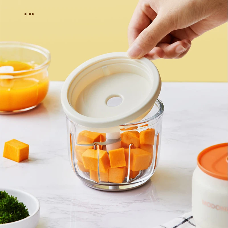 Бытовая мясорубка MODONG измельчитель портативная стеклянная чаша 45 Вт