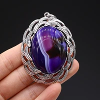 natural stone lapis lazuli pendants antique silver tiger eye opal crystal for jewelry making diy women pendant necklace gifts