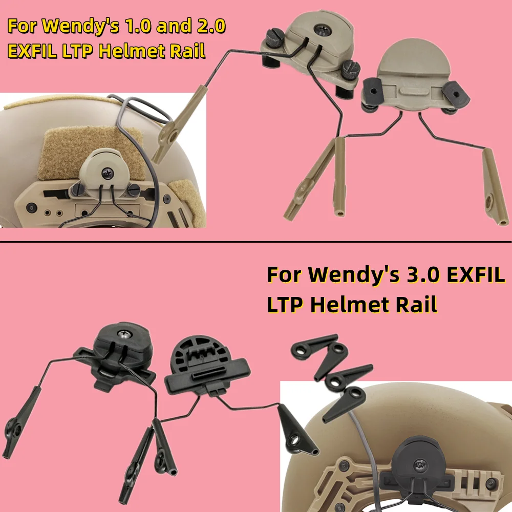 Tactical Helmet Wendy Rail Adapter&ARC Rail for Walkers Razor Slim Electronic Shooting Ear Protection Muffs Headset Helmet Acces