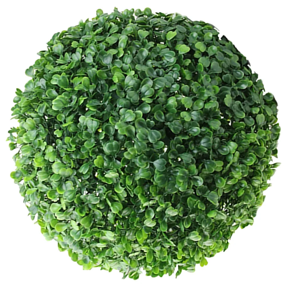 

Green Leaves Outdoor Faux Plants Boxwood Balls Plastic Artificial Hanging Decor