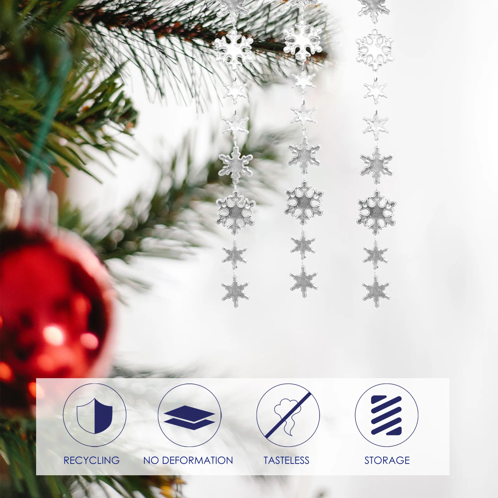 Декоративная линия пластиковое украшение для рождественской елки нить из бисера